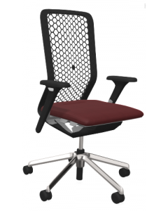 krzesło YouTEAM black grey polerowane aluminium