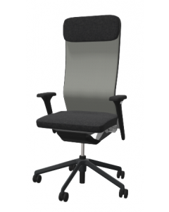 krzesło YouTEAM  hb mesh black grey 